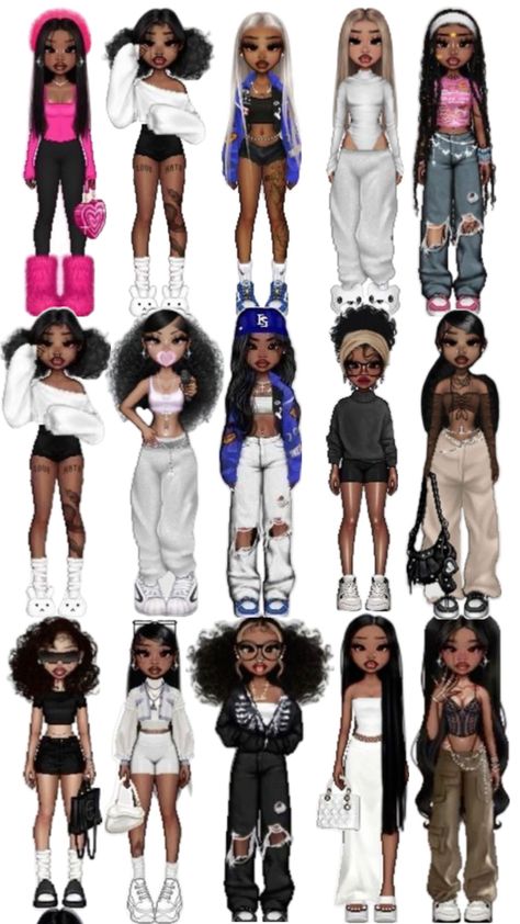 Love yall 💗 Random Collage, Street Style Outfits Casual, Fashion Dress Up Games, Neat Casual Outfits, Imvu Outfits Ideas Cute, Bratz Inspired Outfits, Fashion Gal, Fashion Design Sketches, Simple Trendy Outfits