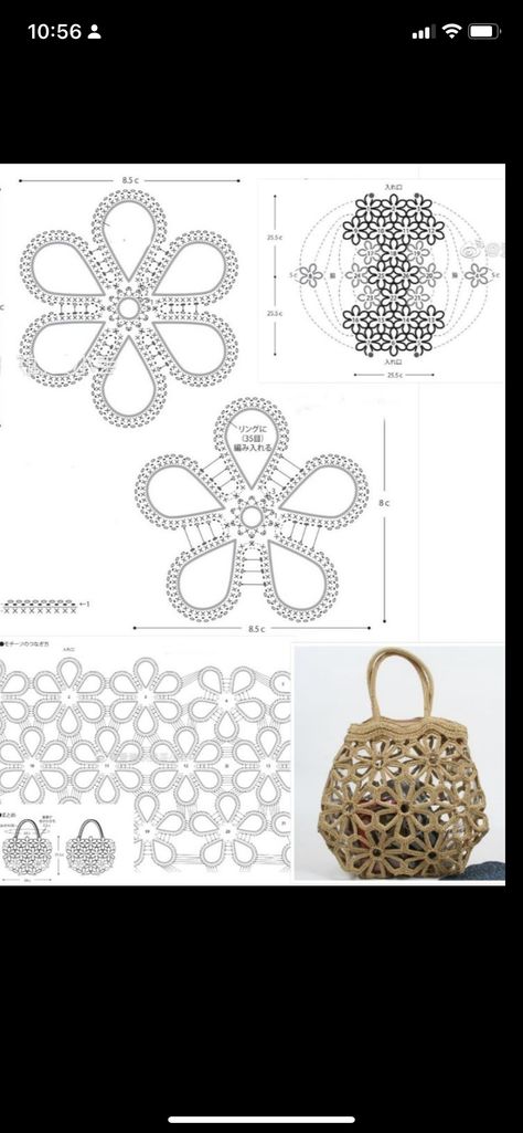 Crochet Daisies, Hexagon Crochet, شال كروشيه, Clothes Tutorial, Confection Au Crochet, Free Crochet Bag, Crochet Bag Pattern Free, Crochet Market Bag, Crochet Daisy