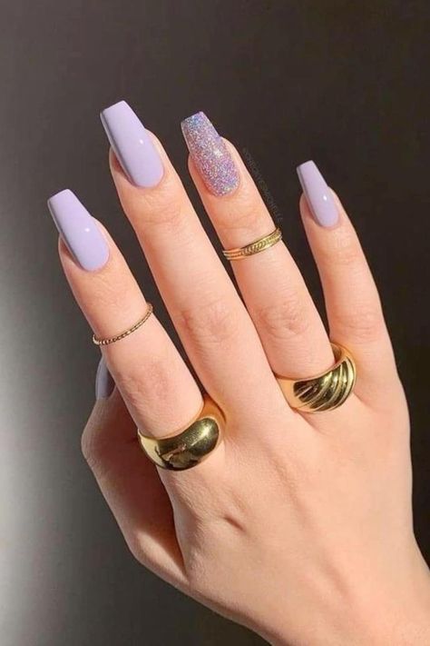 Euphoria Nails, Purple Acrylic Nails, Lavender Nails, Simple Acrylic Nails, Acrylic Nails Coffin Short, Uñas Acrilicas, Prom Nails, Classy Nails, Chic Nails