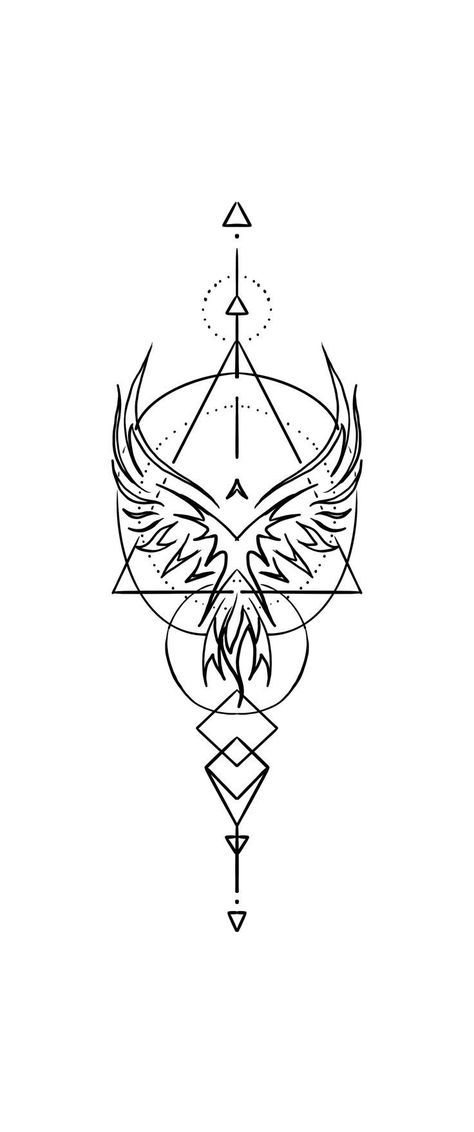 Phoenix Feather Tattoo Men, Under Collar Bone Tattoos Men, Simple Phoenix Tattoo Men, Phoenix Geometric Design, Tattoo On Calf Men, Geometric Phoenix Tattoo Design, Tattoo Ideas For Men Forearm Simple, Phoenix Tattoo Man, Phoenix Tattoo Design Men Forearm