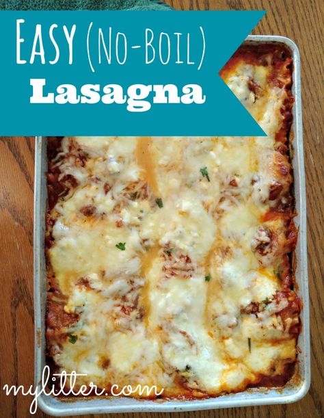 Prego Lasagna Recipe, No Boil Lasagna Recipe, Cottage Cheese Lasagna Recipe, Easy Lasagna Recipe With Ricotta, Lasagna Recipe Easy, Lasagna Recipe Without Ricotta, Cheese Lasagna Recipe, Meatless Lasagna, Easy Homemade Lasagna