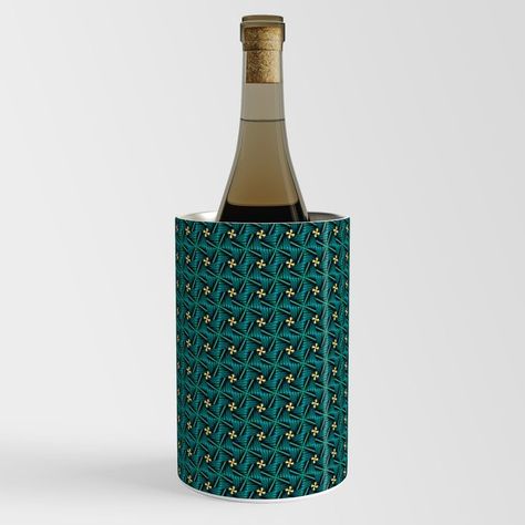 Shop Green and yellow geometric pattern Wine Chiller by zoyaradom on Society6! Serving Wine, Wine Coolers, Wine Chillers, Wine Chiller, Green And Yellow, Wine Cooler, Coolers, Wine Tasting, Artistic Designs