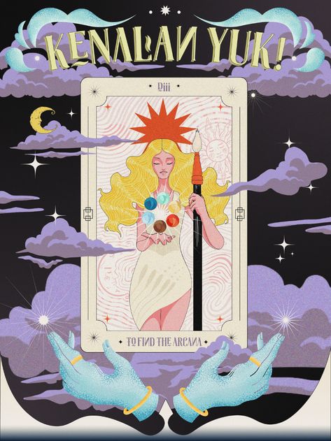 Ariena, The Lady in Tarot on Behance Tarot Cards Art Illustration Design, Tarot Graphic Design, Tarot Artwork, Pink Retro Wallpaper, Tarot Card Poster, Tarot Cards Art Illustration, Tarot Poster, Tarot Design, Astro Tarot