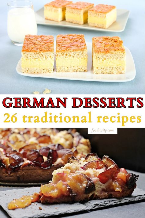 Austrian Dessert Recipes, Easy European Desserts, German Deserts Originals, European Baking Recipes, German Sweets Recipes, German Deserts Easy, Eastern European Desserts, German Easter Recipes, German Winter Food