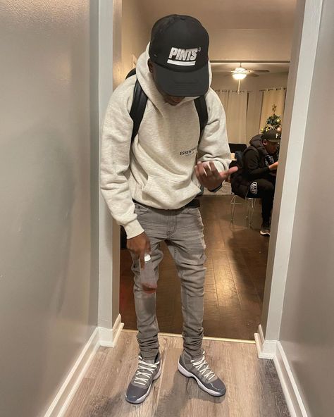 Cool Grey 11s Outfits, Cool Grey 11s, Grey 11s, Jordan 11 Cool Grey, Guy Fits, Drip Outfit Men, Dope Fits, Dope Outfits For Guys, Bad Kids