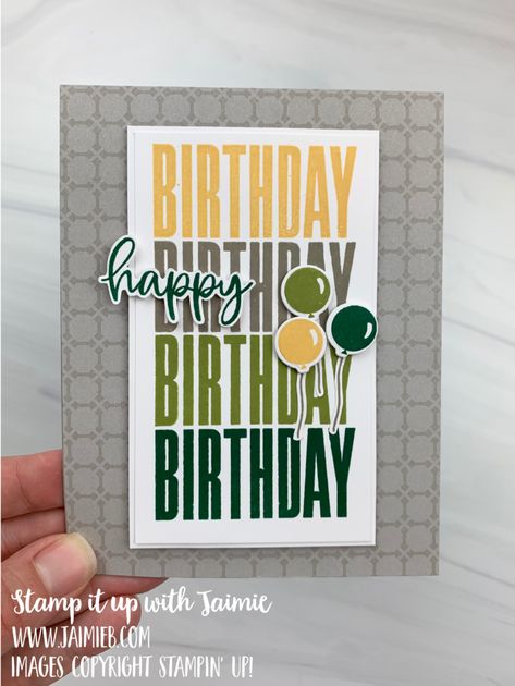 Stampin Up Birthday Cards For Guys, Wish Birthday, Stampin Up Birthday Cards, Man Cards, Mens Cards, Guy Cards, Men's Cards, Card Inspo, Homemade Birthday Cards