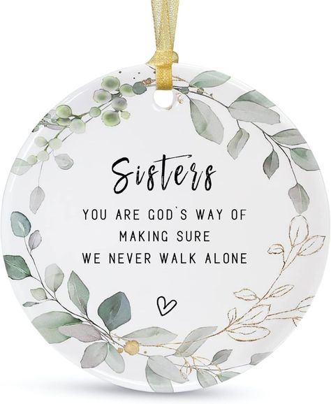 Amazon.com: Always Soul Sister Christmas Ornaments for Sisters 2024, Sister Ornaments for Christmas Tree,Big Sisters Forever Xmas Ornament Round Ceramic Ornament Keepsake with Gift Box,Greeting Cards : Home & Kitchen Sister Ornaments, Sister Christmas Ornaments, Sister Ornament, Ornaments For Christmas Tree, Big Sisters, Ornaments For Christmas, Greeting Card Box, Sister Christmas, Sisters Forever