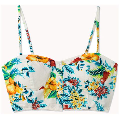 Electric Tropical Print Bustier ($14) ❤ liked on Polyvore featuring tops, shirts, crop tops, bustier, crop bustier, shirts & tops, forever 21 shirts, bustier crop top and shirt crop top Free Corset Pattern, Crop Top Sewing Pattern, Bustier Pattern, Free Crop Tops, Tropical Print Top, Bra Sewing Pattern, Shirts Crop Tops, Tropical Print Shirt, Corset Sewing Pattern