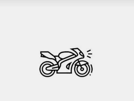 Motorcycle Simple Drawing, Simple Motorcycle Tattoo, Ktm Tattoo, Small Motorcycle Tattoo, Motorcycle Drawing Easy, Bike Doodle, Small Motorcycles, Motorcycle Tattoos, Bike Tattoos