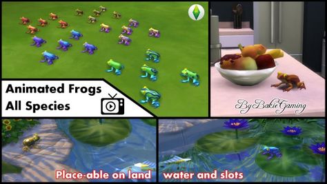 The Sims Resource: Animated Frogs  by Bakie • Sims 4 Downloads Frog Sims 4 Cc, Frog Bucket Hat, 4 Princess, Cc Sims4, Frog Hat, Sims 4 Studio, Frog Wallpaper, Frog Illustration, Frog Crafts