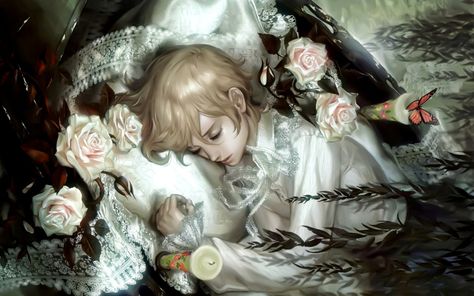 https://www.deviantart.com/mstrxboys/art/B5433de65b1fd5ad14178be583245724-595750210 Sleeping Boy, Flower Shorts, Dark Art Illustrations, Art Fantasy, Wow Art, Ethereal Art, Pics Art, Art Tips, Art Reference Photos