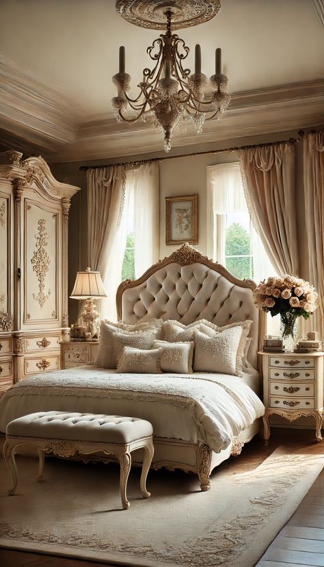 17+ French Country Bedroom Decorating Ideas That Will Transform Your Space! 🇫🇷✨ French European Rooms, French Luxury Bedroom, French Chateau Bedroom, French Country Bedrooms Romantic, Country Bedroom Decorating Ideas, Small Luxury Bedroom, French Bedroom Design, Chateau Bedroom, Modern French Chateau