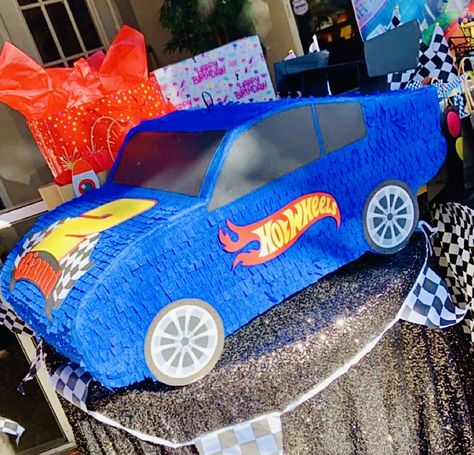 Hot Wheel Pinata, Hotwheels Pinata, Race Car Pinata, Hot Wheels Pinata, Hot Wheels Party Decorations, Car Pinata, Hot Wheels Birthday Party, Hotwheels Birthday Party, Monsters Inc Boo