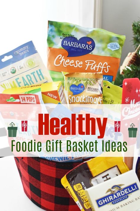 Healthy Foodie Gift basket Ideas. Get inspired to give the healthy gift of baking this holiday season! Other gift basket ideas include one for the children, and one for the hungry office worker! #AD @iherb Healthy Snacks Basket Gift, Healthy Basket Gift Ideas, Heart Healthy Gift Basket Ideas, Healthy Snack Basket Ideas Gift, Snack Gift Basket Ideas, Food Gift Basket Ideas, Basket Ideas For Christmas, Gift Basket Ideas For Christmas, Healthy Food Gifts