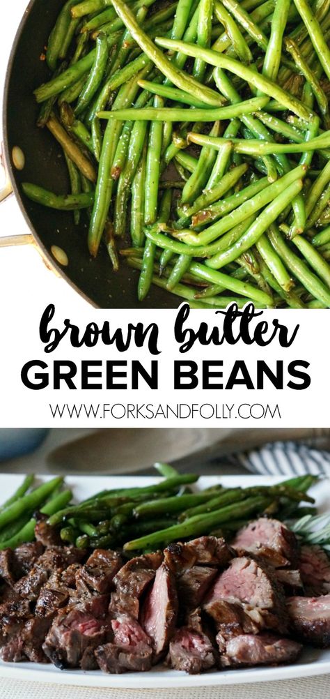 Brown Sugar Green Beans, Butter Green Beans, Green Beans Side, Green Bean Dishes, Green Beans Side Dish, Weekly Menu Plan, Buttered Vegetables, Brown Butter Sauce, Green Beans Recipe