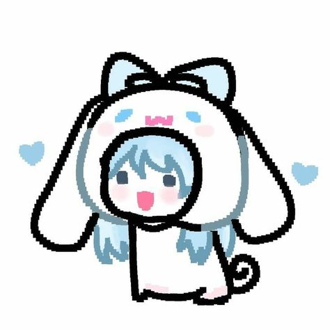 Pompom And Cinnamoroll Matching Pfp, Cinnamon Roll And Kuromi Matching Pfp, Cinnamoroll Fanart, Cinnamoroll Art, Miku Hatsune Chibi, Kitty Drawing, Hello Kitty Drawing, Hello Kitty Art, Cat Icon