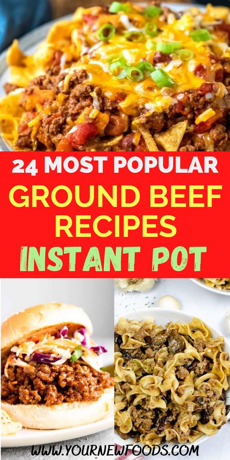 24 Most popular instant pot ground beef recipes perfect for family meals, entertaining, holidays & all year round. Choose your favorites today from this amazing collection! Instant Pot Minced Beef, Ground Beef Insta Pot Recipes For Dinner, Instant Pot Minced Beef Recipes, Instant Pot Ideas With Ground Beef, Ground Beef Recipes In Instant Pot, Instant Pot Ground Meat Recipes, Instant Pot Recipes For Dinner, Instant Pot Recipe With Ground Beef, Instant Pot Ground Beef Recipes Low Carb