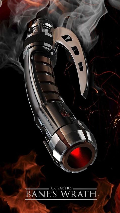 Darth Bane Lightsaber, Curved Hilt Lightsaber, Curved Lightsaber Hilt, Curved Lightsaber, Lightsaber Designs, Lightsaber Ideas, Sith Lightsaber, Darth Bane, Star Wars Legacy