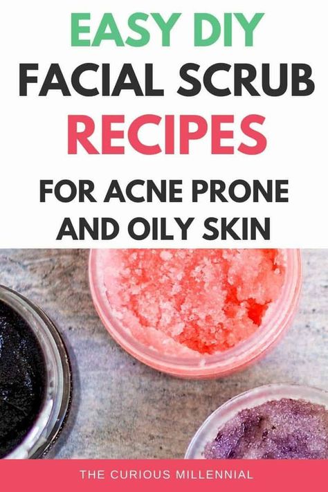 Looking for ways to exfoliate face naturally? Try these simple diy face scrubs for acne prone skin. These natural face scrubs will help get rid of all the oil from your face and give a healthy glow. These homemade exfoliating face scrubs also do not cost anything heavy on your pocket, and are way cheaper than their drugstore alternatives. Do give these homemade acne scrubs a chance! #oilyskincareroutine #DIY #DIYSkinCare #DIYBeauty #facialscrub Diy Face Scrubs, Face Recipes, Facial Scrub Recipe, Diy Facial Scrub, Acne Scrub, Natural Face Scrub, Diy Face Scrub, Face Scrubs, Lotion For Oily Skin