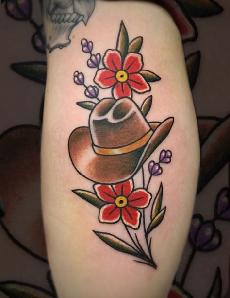 American Traditional tattoos | Hart & Huntington Tattoo Co. Nashville American Traditional House Tattoo, Traditional Elvis Tattoo, Traditional Texas Tattoo, American Traditional Western Tattoo, Traditional Cowboy Tattoo, Nashville Tattoos, Western American Traditional Tattoo, Softball Tattoos, Skin Doodles