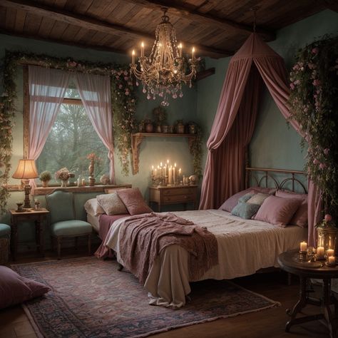 Fairy Cottage Bedroom, Fairycore Bedroom, Bedroom Vibes, Boho Style Bedroom, Elf House, Future Room, Cottage Bedroom, Fairy Cottage, Style Bedroom