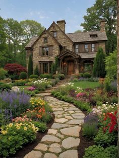 Cottagecore Home Outside, Houses Exterior Cottagecore, Nature Houses Aesthetic, Cottage Core Homes Exterior, House Surrounded By Flowers, Real Cottage House, Garden Home Exterior, Cottage Inspo Exterior, Aesthetic House Inspiration