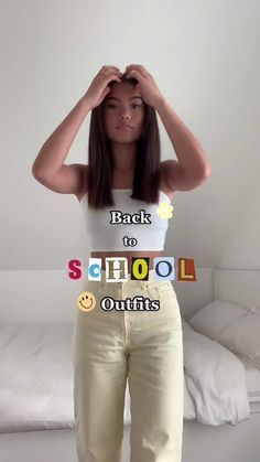 Summer Outfit White Button Down, Cute Outfits Spring Aesthetic, Cute Aesthetic Outfits For School, Mode Teenager, Adrette Outfits, Vestiti Edgy, Diy Vetement, Trendy Outfits For Teens, Casual School Outfits