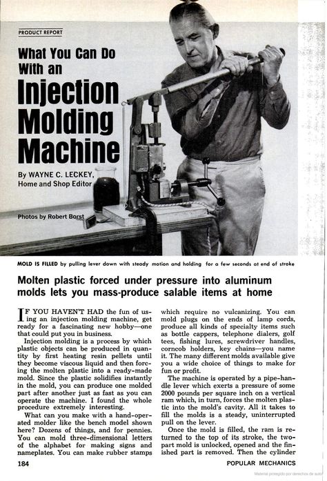 Popular Mechanics Popular Mechanics Diy, Machine Shop Projects, Tool Room, Plastic Moulding, Plastic Industry, Self Defense Techniques, Vacuum Forming, Popular Mechanics, Woodworking Workshop