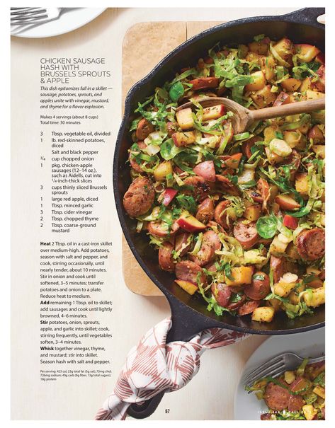 Chicken Apple Sausage Brussel Sprouts, Chicken Apple Sausage Recipes Dinners, Chicken Apple Sausage Recipes, Negative Calorie Foods, Southern Chicken, Sausage Hash, Chicken Apple, Chicken Apple Sausage, Apple Sausage