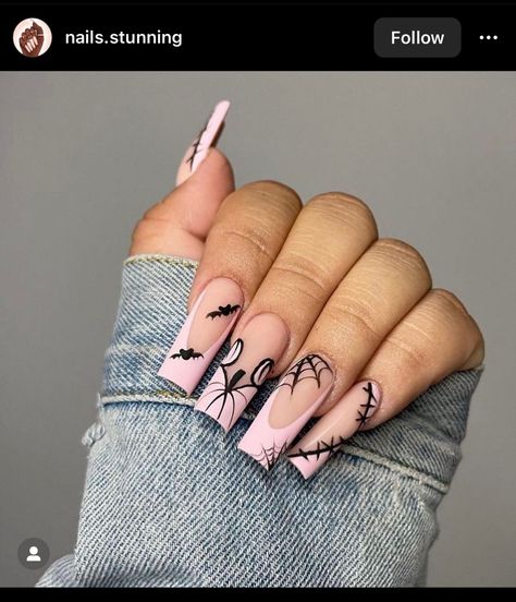 Black Halloween Nails, Mickey Nails, Holloween Nails, Halloween Acrylic Nails, Coffin Shape Nails, Acrylic Nails Coffin Pink, Coffin Nails Long, Disney Nails, Ballerina Nails