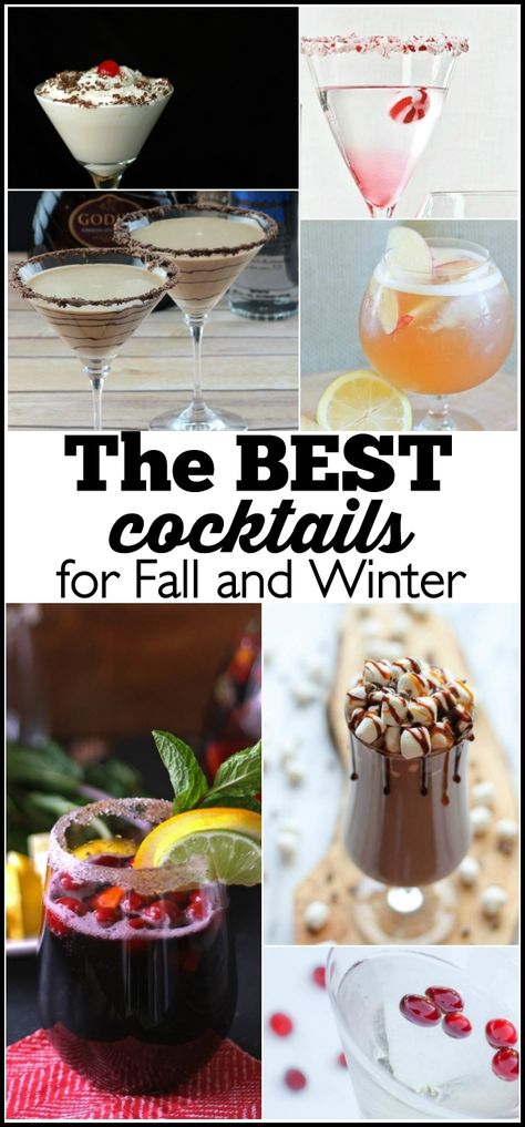 A round-up of the best Fall and Winter cocktails - Ask Anna Fun Winter Cocktails, Winter Mixed Drinks, Winter Drinks Alcoholic, Easy Winter Cocktails, Cranberry Martini, Winter Cocktails Recipes, Fall Goodies, Beverage Station, Birthday Cocktails