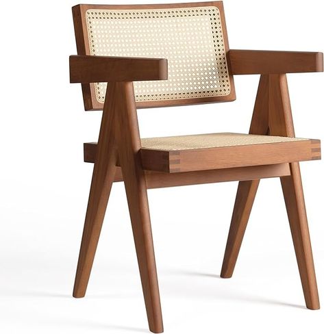 Amazon.com: Klarel Chandigarh Armchair Chair, Natural Beech : Home & Kitchen Chandigarh Chair, Pierre Jeanneret Chair, Pierre Jeanneret Furniture, Segi Lima, Build Projects, Cane Dining Chair, Cane Chair, Pierre Jeanneret, Wood Arm Chair