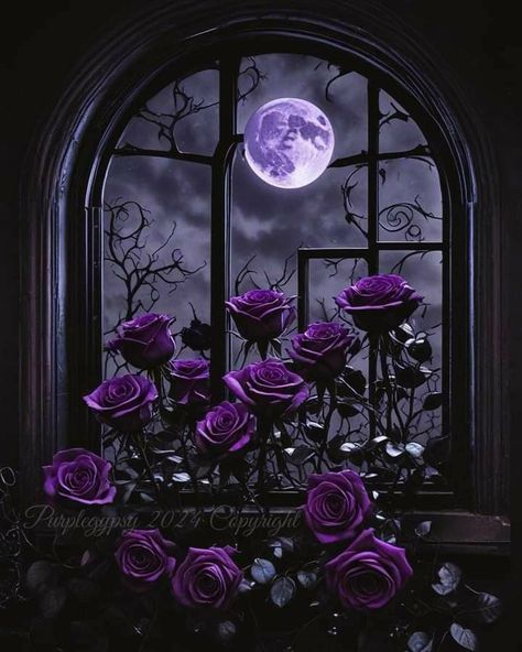 Pictures For Edits, Purple Gothic, Nature Witch, Lotus Flower Art, Dark Fantasy Artwork, Witchy Wallpaper, Purple Halloween, 8x10 Art Prints, Magic Aesthetic