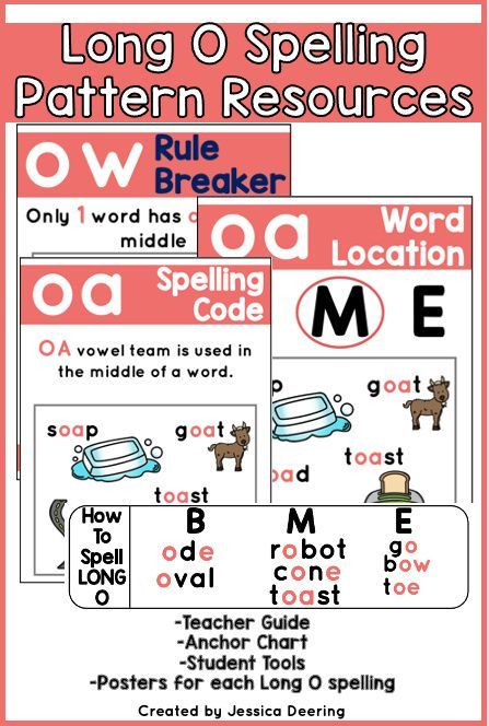 These long "o" vowel sound spelling pattern posters have spelling charts, songs, and more. It takes vowel posters and spelling charts a step further so students not only know the different ways to spell long "o" but how to differentiate between the different spellings. Third Grade Literacy Activities, Spelling Rules Anchor Chart, Vowel Teams Anchor Chart, Third Grade Literacy, Short Vowel Activities, Interactive Anchor Charts, Vowel Activities, Cvce Words, Phonemic Awareness Activities