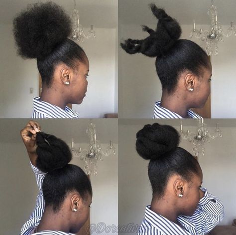 Hair Work Styles, Natural Hair Work Styles, Natural Hair Buns, Twist Pony, Styles For Natural Hair Short, Protective Styles For Natural Hair Short, Hair Thread, Braids Hairstyles Ideas, Stretched Hair