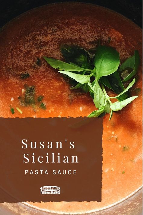 Learn how to make this homemade pasta sauce that is rich in creamy texture and FULL of FLAVOR. But ssshhh,  don't tell anyone, it's a secret. Sicilian Pasta, Homemade Pasta Sauce, Pasta Sauce Homemade, Yellow Tomatoes, Sicilian Recipes, Homemade Tomato Sauce, Pasta Sauce Recipes, Fresh Oregano, Local Farmers Market