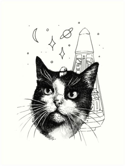 French cat Felicette, the only feline in space. • Millions of unique designs by independent artists. Find your thing. French Cat, Sticker Iphone Case, Space Animals, Sticker Iphone, Galaxy Poster, Mug Art, Space Cat, Anime Cat, Cat Tattoo