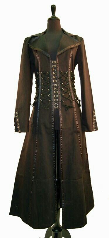 Steampunk trench coat Wizard Fashion, Harry Potter, magic, cloak, warlock, clothes, costume, fantazy. Fantasy Traveler Outfit, Dark Cloak, Pirate Coat, Moda Steampunk, Long Cloak, Steampunk Coat, Mode Steampunk, Lady Like, 10th Doctor