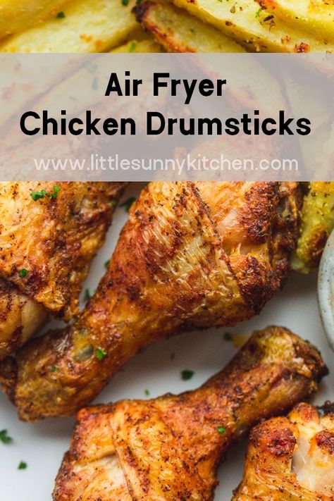 Air Fryer Chicken Leg Recipe, Air Fryer Chicken Drumsticks, Chicken Drums, Chicken Leg Recipes, Drumstick Recipes, Chicken Drumstick Recipes, Air Fryer Oven Recipes, Chicken Appetizers, Air Fried Chicken