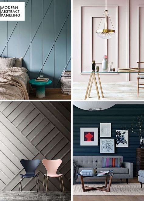 How to Add Character to Basic Architecture: Wall Paneling | Emily Henderson | Bloglovin’ Modern Wainscoting Ideas Dining Room, Modern Paneling, Basic Architecture, Modern Wall Paneling, Dekorasi Kamar Tidur, Emily Henderson, Wallpaper Accent Wall, Wall Molding, Design Del Prodotto