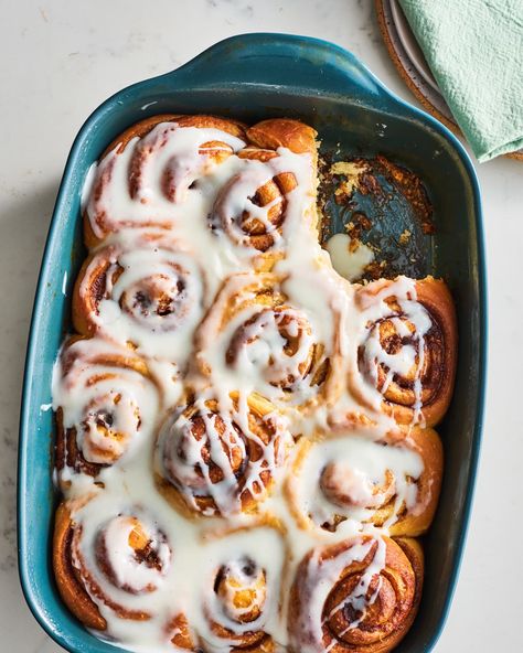 We Tried 4 Famous Cinnamon Roll Recipes and Found a Clear Winner | Kitchn Alton Brown Cinnamon Rolls, Copycat Cinnabon Recipe, Cinnabon Copycat, Cinnamon Roll Recipes, Cinnabon Recipe, Best Cinnamon Roll Recipe, Overnight Cinnamon Rolls, Cinnabon Cinnamon Rolls, Cinnamon Roll Cheesecake