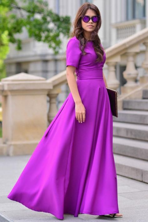 Purple Dress Wedding, Vestido Color Lila, Long Linen Dresses, Purple Summer Dress, Purple Wedding Dress, Dress Wedding Party, Maxi Dress Summer, Diy Shirts, Estilo Real