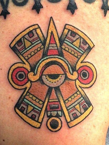 80 Warrior Aztec Tattoo Designs & Meaning - The Trend Spotter Ollin Aztec Tattoo, Hercules Tattoo, Shield Tattoo, Aztec Symbols, Aztec Tattoos, Mexican Tattoo, The Trend Spotter, Aztec Tattoo Designs, The Aztecs