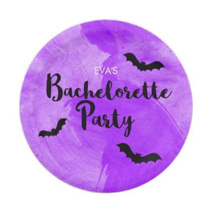 Bachelorette Party Black, Bachelorette Halloween, Black Bachelorette, Bachelorette Party Weekend, Bridal Bachelorette Party, Bachelorette Party Invitations, Plate Decor, Bachelorette Party Decorations, Black Bat