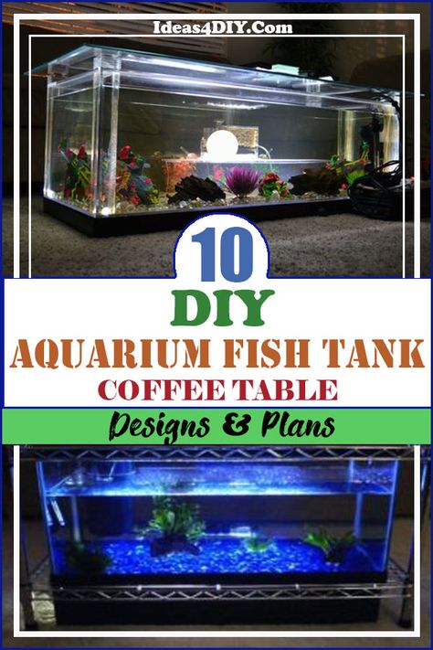 Diy Aquarium Coffee Table, Fish Tank Coffee Table Diy, Aquarium Table Ideas, Old Aquarium Ideas Diy Upcycle, Aquarium Table, Fish Tank Table, Fish Tank Coffee Table, Fish Display, Dream Aquarium