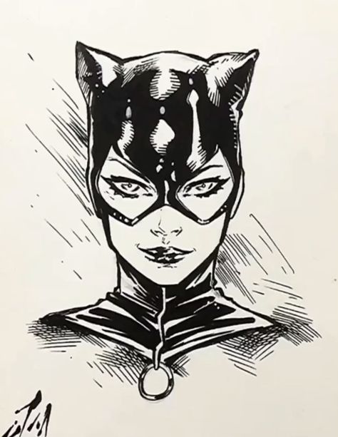 Catwoman Drawing Easy, Catwoman Tattoo Design, Cat Woman Sketch, Batman And Catwoman Drawing, Catwoman Tattoo Ideas, Cat Woman Drawing, Catwoman Logo, Catwoman Tattoo, Catwoman Drawing