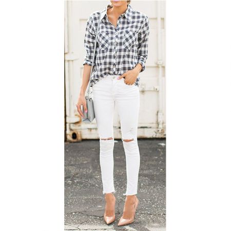 Witte Jeans Outfit, Summer Clothing, Jeans Outfit, Weekend Outfit, Fashion Weeks, Vanity Fair, White Jeans, Summer Outfits, Fashion Week