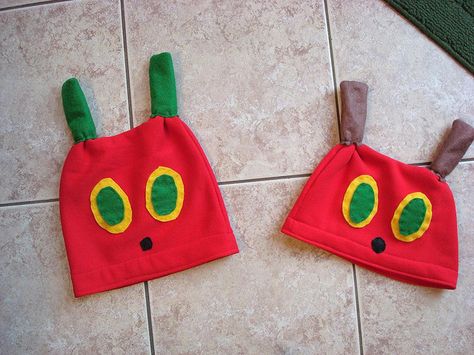 Caterpillar Hat and Butterfly Hat Caterpillar Hats, Hungry Caterpillar Activities, Butterfly Hat, Kids Party Planning, Caterpillar Party, Trick Or Treat Costume, Hungry Caterpillar Party, Hungry Caterpillar Birthday, Green Towels