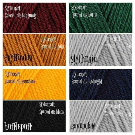 Hogwarts house colours! Harry Potter Knitting Patterns, Harry Potter Knitting, Harry Potter House Colors, Hogwarts House Colors, Harry Potter Knit, Nursery Color, Nursery Color Scheme, Harry Potter Colors, Harry Potter Crochet