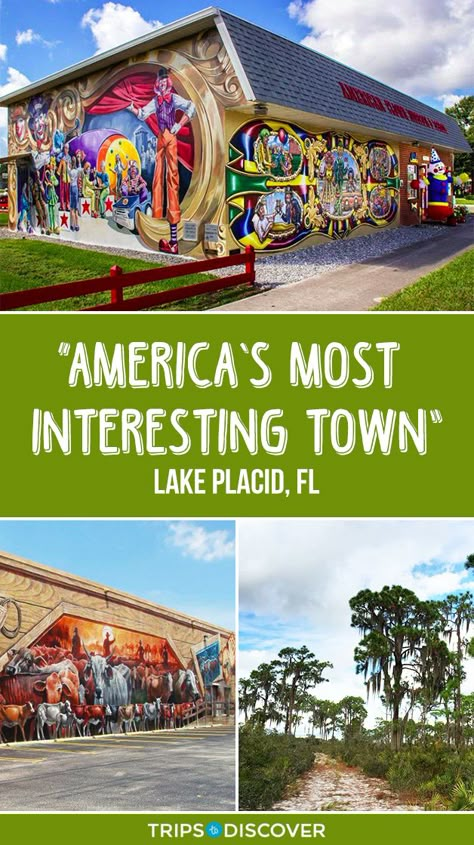 What Makes Lake Placid, Florida “America’s Most Interesting Town” Lake Nona Florida, Small Town Florida, Florida Towns To Visit, Lake Placid Florida, Sebring Florida, Best Beach Towns In Florida, Florida Towns To Live In, Florida Getaway, Florida Travel Destinations